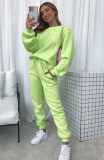 EVE Soldi Color Long Sleeve Sweatshirt Two Piece Pants Set SSNF-211021A