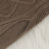 EVE Pullover High Neck Split Loose Sweater FSXF-F252