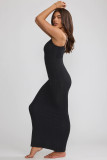 EVE Black Casual Sling Slim Maxi Dress MZ-2824