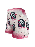 EVE Sexy Skull Letter Printed Skinny Shorts DAI-150