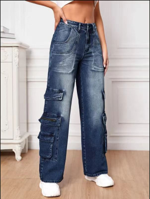 EVE High Waisted Loose Washed Jeans GKNF-TSJY-2398