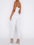 EVE Tight Sling Solid Color Backless Jumpsuit MZ-2831
