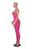 EVE Tight Sling Solid Color Backless Jumpsuit MZ-2831