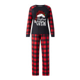 EVE Round Neck Plaid Printed Christmas Parent-child Pajama Suit YLDF-935