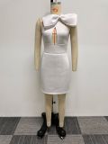 EVE Sleeveless Solid Color Cutout Bow Mini Dress NY-10656