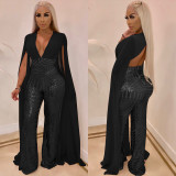 EVE Plus Size Sexy Sequins Evening Fashion Jumpsuits MOS-M868