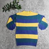 EVE Contrast Color Stripe Knit Sweater Dress GYSF-8005