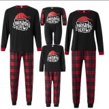 EVE Round Neck Plaid Printed Christmas Parent-child Pajama Suit YLDF-935