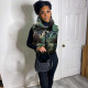 EVE Camouflage Collar Sleeveless Short Cotton Jacket Coat GNZD-9445TD