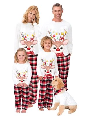 EVE Christmas Moose Printed Homewear Pajama Set YLDF-440