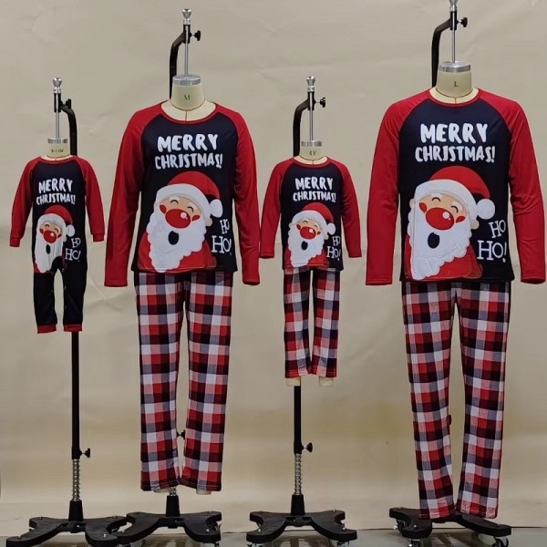 EVE Christmas Snowman Letter Print Homewear Pajama Set YLDF-2292