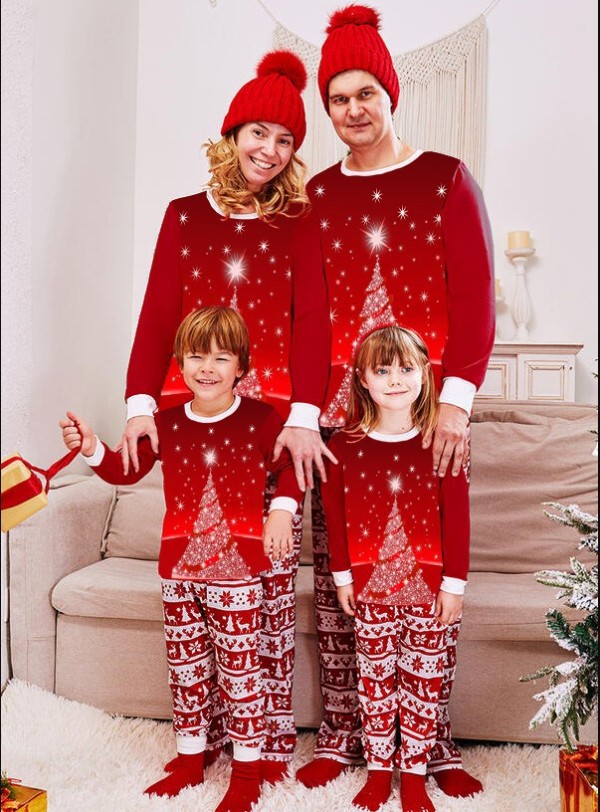 EVE Christmas Print Family Matching Sets Parent Set YLDF-455