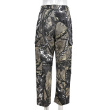 EVE Camouflage Print Loose Casual Zipper Trousers GNZD-8809PD