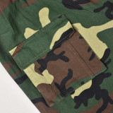 EVE Camouflage Print Split Skirt GNZD-9187DD