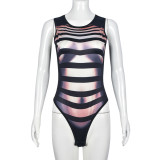 EVE Sexy Print Sleeveless Bodysuit GNZD-9616TD