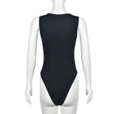 EVE Sexy Print Sleeveless Bodysuit GNZD-9616TD