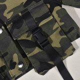 EVE Tie Up High Collar Camouflage Coat GNZD-7831TG