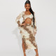 EVE Tie Dye Tassel Crop Tops And Skirts 2 Piece Set GNZD-31275SY