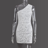EVE Single Shoulder Backless Mini Dress GNZD-9656DD