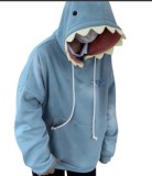 EVE Shark Print Hooded Sweatshirt GXJL-00026