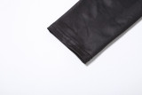EVE Sexy Print Long Sleeve Slim Crop Tops XEF-39010