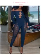 EVE One Shoulder Hollow Out Skinny Yoga Jumpsuit GYDE-YDT023