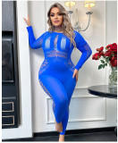EVE Sexy Erotic Hollow Out Long Sleeve Tight Jumpsuit GYDE-YD022