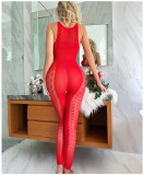 EVE Mesh See Through Lace Hollow Out Erotic Jumpsuit GYDE-YD750