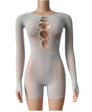 EVE Sexy See Through Hollow Out Tight Romper GYDE-T5032