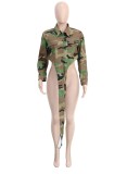 EVE Camouflage Printed Casual Jacket Coat SH-390917