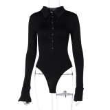 EVE Long Sleeve Single Breasted Bodysuit BLG-P0B3779A