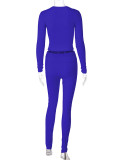 EVE Casual Slim Long Sleeve Pants Yoga 2 Piece Set BLG-S2B11073K