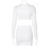 EVE Sexy Hollow Out Tops And Skirts Two Piece Set BLG-S269054A