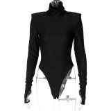EVE High Neck Long Sleeve Solid Bodysuit BLG-P1A6835A