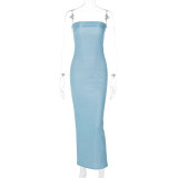 EVE Fashion Tube Tops Slim Maxi Dress BLG-D3311887K