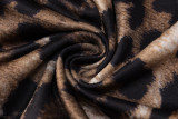 EVE Leopard Print Backless Chain Tie Up Maxi Dress BLG-D1C7287A