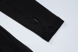 EVE Fashion Splicing Mesh Back Zipper Jumpsuit BLG-P279530A