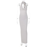 EVE Backless Split Irregular Slim Maxi Dress BLG-D3412439A