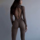 EVE Sexy Backless Zipper Jumpsuit BLG-P1B7184A