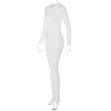 EVE Stripe Solid Long Sleeve Maxi Dress BLG-D2910447A