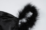 EVE Slim Raw Edge Straps Backless Maxi Dress BLG-D3311943A