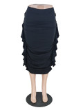 EVE Casual Pleated Slim Half Body Skirt ZDF-31325