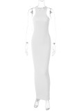 EVE Solid Sleeveless O Neck Maxi Dress BLG-D2C11244A