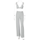 EVE Sexy Sling Tube Tops Pants Three Piece Set BLG-S289964A