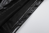 EVE Fashion Slim Zipper Long Sleeve Mini Dress BLG-D3B14795A