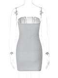 EVE Sexy Patchwork Tube Tops Mini Dress BLG-D3B14729K