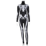 EVE Halloween Skeletons Printed Jumpsuit BLG-P3813851