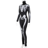 EVE Halloween Skeletons Printed Jumpsuit BLG-P3813851