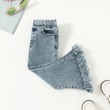 EVE Kids Girl Fashion Tassel Flare Jeans YKTZ-2019