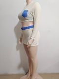 EVE Patchwork Hollow Out Mesh Two-Piece Skirts Set GAKF-A30817